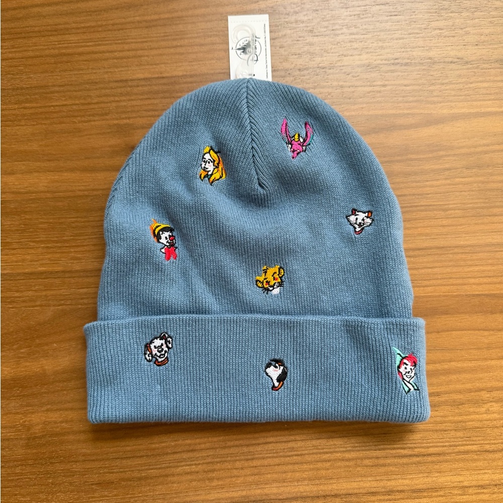Blue Disney Beanie with Cartoon Embroidery